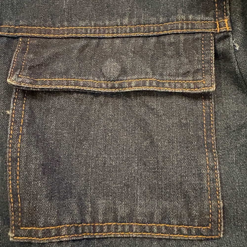NWT Vigoss Dark Blue Denim Jacket with Mustard Corduroy Collar - Picture 5 of 8